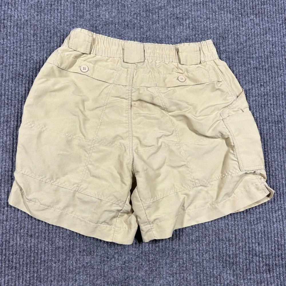 AFTCO Shorts Mens 28 M1 Original Fishing Khaki Tan Elastic Waist Cotton